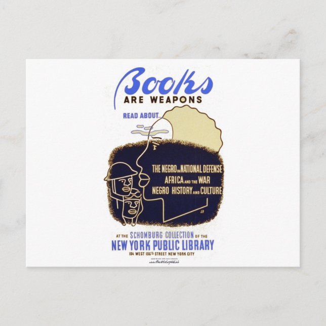 "Books Are Weapons" Postcard (Front)