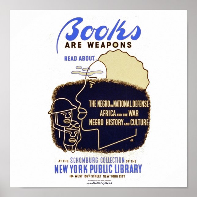 "Books Are Weapons" Poster (Front)