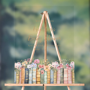 Books Baby Shower Acrylic Sign
