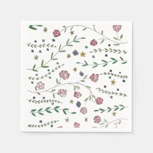 Books & Blossoms Cocktail Napkins