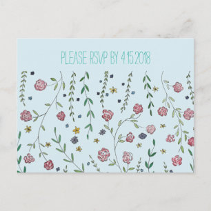 Books & Blossoms RSVP Cards