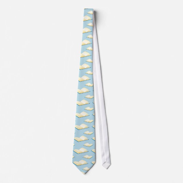 books blue mens neck tie (Front)