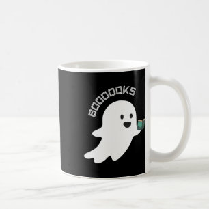 Books Boo Ghost Reading Funny Halloween Book Lover Coffee Mug