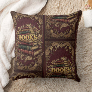 Books Book Lovers Writers Readers Bibliophiles Cushion