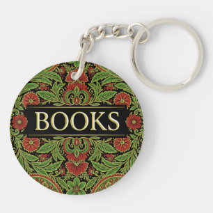 Books Book Lovers Writers Readers Bibliophiles Key Ring