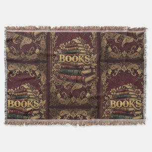Books Book Lovers Writers Readers Bibliophiles Throw Blanket