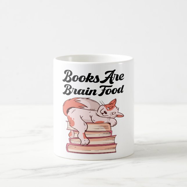Books - Books Are Brain Food Coffee Mug (Center)