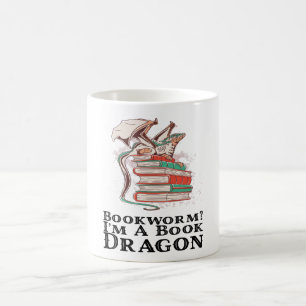 Books - Bookworm? I'm A Book Dragon Coffee Mug