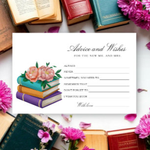 Books Bridal Shower Advice and Wishes Stationery