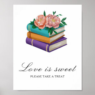 Books Bridal shower Love is sweet Poster