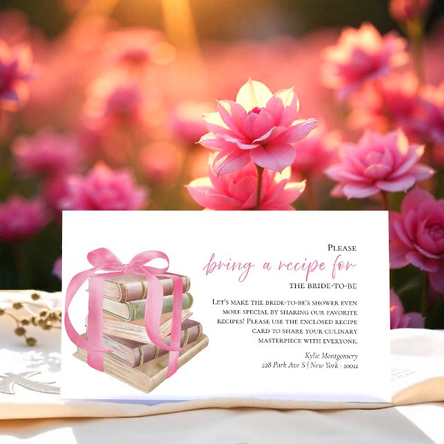 Books |  Bridal Shower Recipe Request Card (Creator Uploaded)