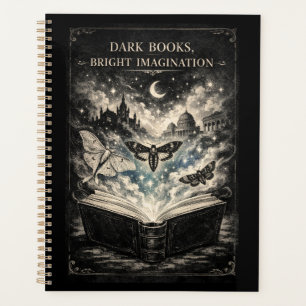 Books Bright Imagination Gothic Reader Dark Academ Planner