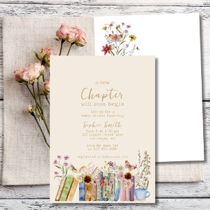 Books & Brunch A New Chapter Baby Shower Invitation