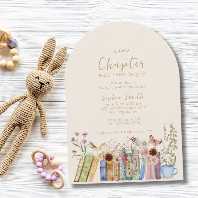 Books & Brunch A New Chapter Wildflower Invitation (Creator Uploaded)