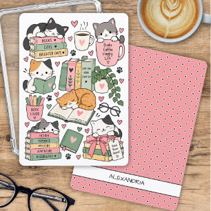 Books & Cats Double Sided Kindle Insert Card