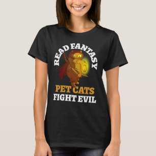 Books Cats Evil Funny Bookish Bookworm Fantasy Bib T-Shirt