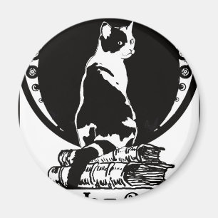 Books, cats, life is sweet copy magnet