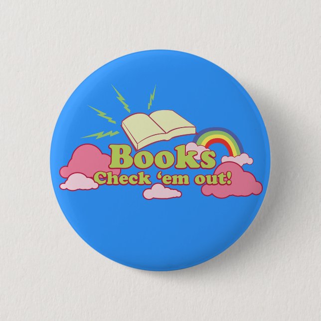 Books Check Em Out Button (Front)