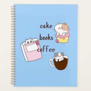 Books Coffee Cats Planner