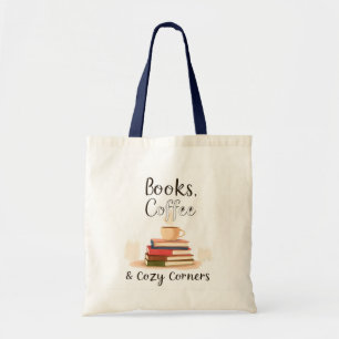 Books Coffee & Cozy Corners Tote Bag Book Lover