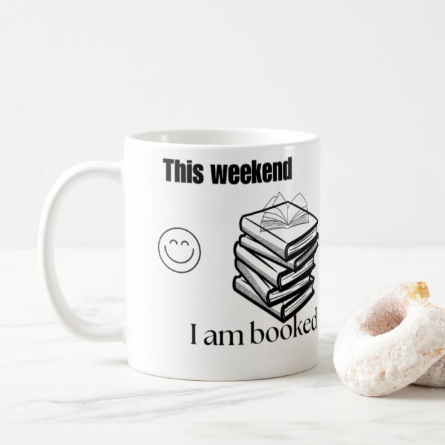"Books & Coffee Mug – The Perfect Blend for Reader (With Donut)