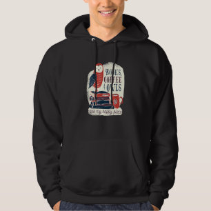 Books Coffee Owls Reading Book Hoodie