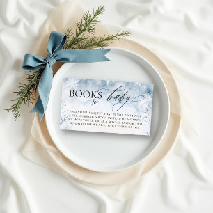 Books Cold Outside Winter Wonderland Baby Shower Enclosure Card