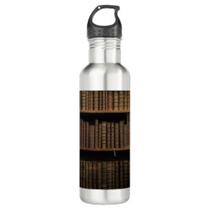 books covers bookcase old library 710 ml water bottle