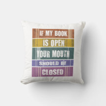 Books design throw pillow