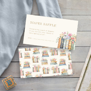 Books Diaper Raffle Enclosure Card