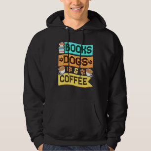 Books Dog And Coffee Book Loee Animal Pets Hoodie