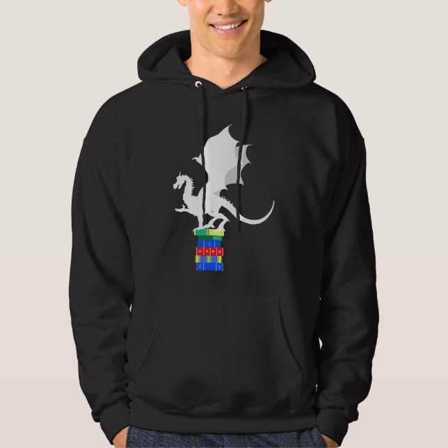 Books Dragon Reading Reading Friend Hoodie (Front)