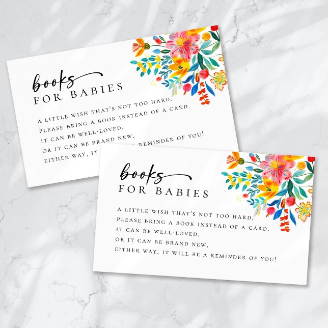 Books for Babies Floral Fiesta Baby Shower Enclosure Card (Creator Uploaded)