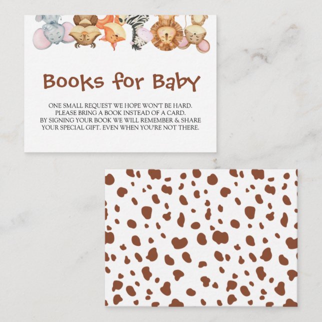 Books for Baby A Little Wild One Enclosure Card (Front/Back)