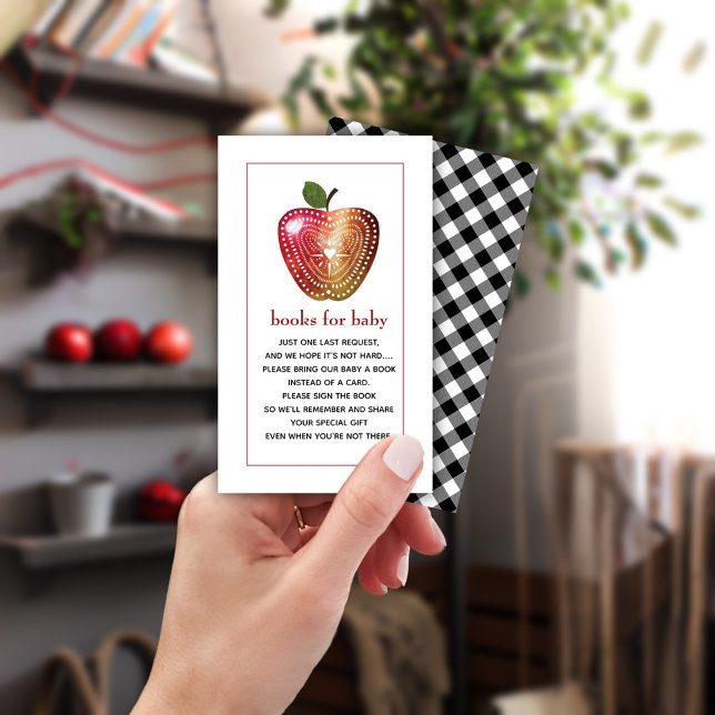 Books For Baby Apple Baby Shower Book Request Enclosure Card (Creator Uploaded)