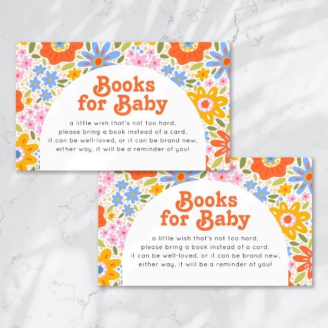 Books for Baby Baby in Bloom Groovy Baby Shower Enclosure Card (Creator Uploaded)