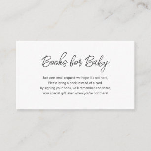 Books for Baby - Baby Shower book request Enclosur Enclosure Card