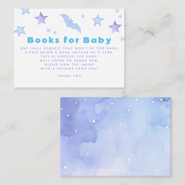 Books For Baby Baby Shower Request Card (Front/Back)