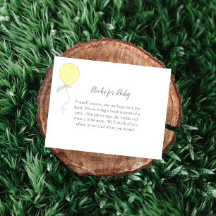 Books For Baby Baby Sprinkle Yellow Balloon Enclosure Card