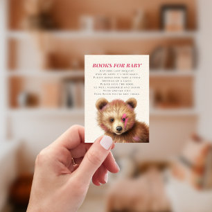Books For Baby Bear Baby Shower Book Request Enclosure Card