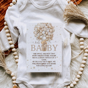 Books For Baby Bearly wait baby shower Enclosure Card