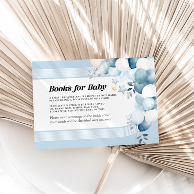 Books for Baby Blue Baby Shower Card (Creator Uploaded)