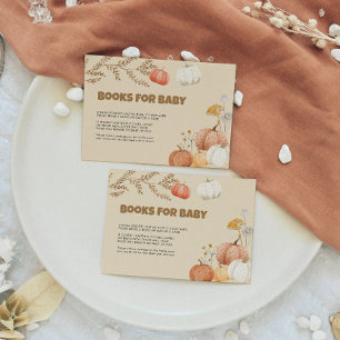 Books for Baby Boho Pumpkin Baby Shower Card