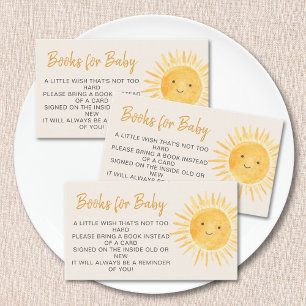 Books For Baby Boho Sunshine Baby Shower  Enclosure Card