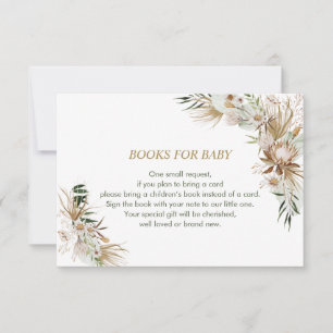 Books for Baby, Book Request, Boho Baby Shower Invitation