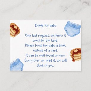Books for baby boy shower enclosure card