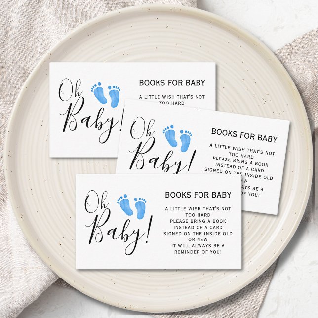 Books For Baby Boy's Shower Enclosure Card (Creator Uploaded)