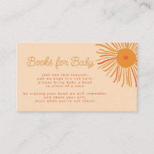 Books for baby bring a book sun baby shower enclosure card