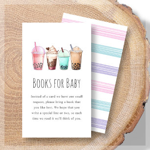 Books for Baby   Bubble Tea Boba Baby Shower Enclosure Card