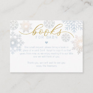 Books for Baby Card – Blue Winter Shower